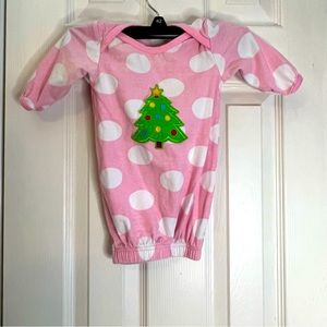 Christmas Gown  Pink Polka Dot Size 3 months